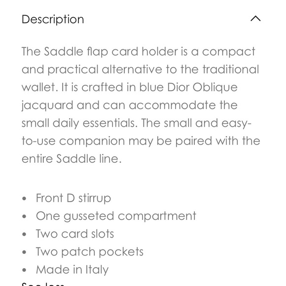 NWT-DIOR SADDLE FLAP CARD HOLDER. - Picture 16 of 16